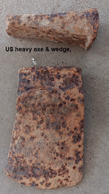 Civil War US axe and wedge - US Pioneers - Click Image to Close